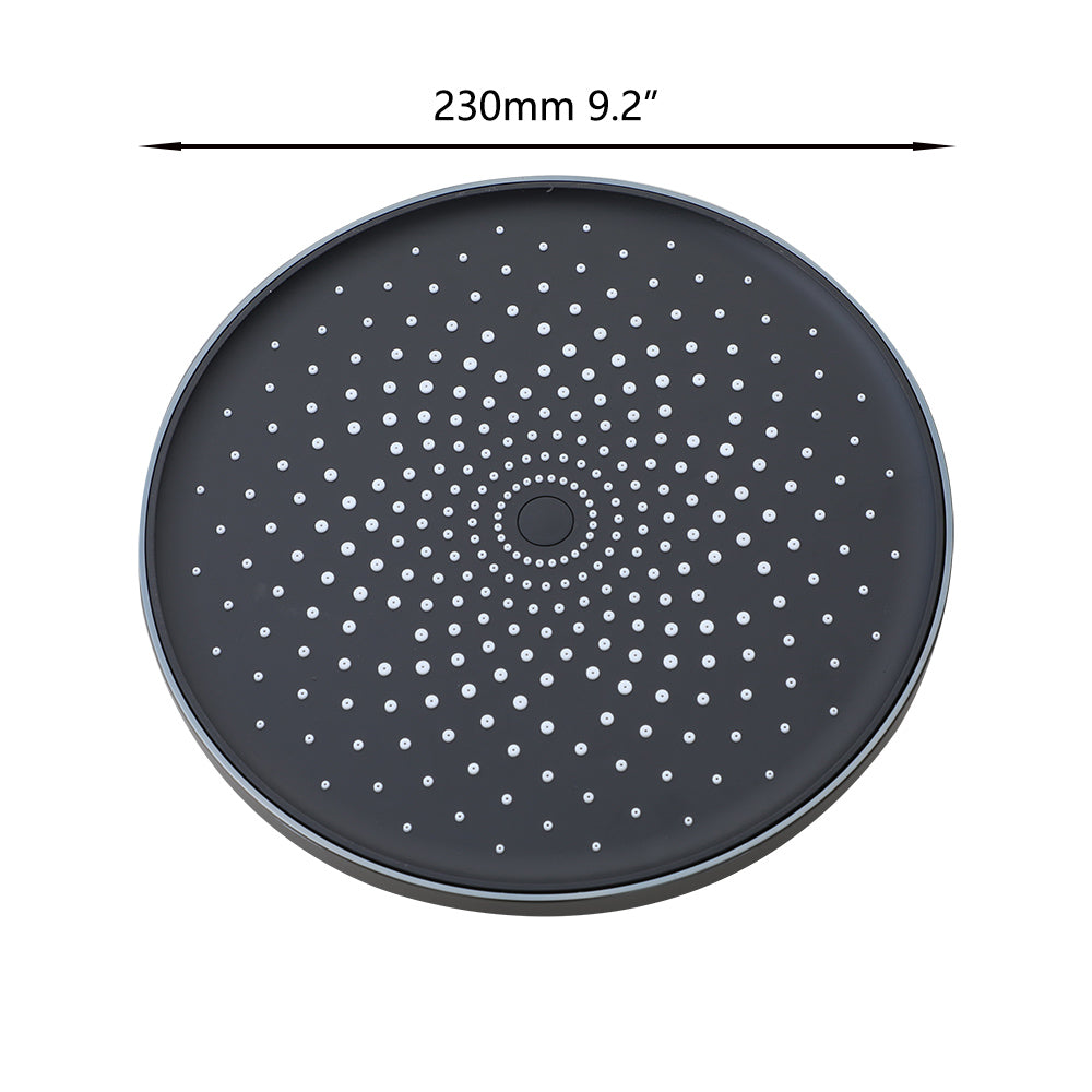 Gun Metal regendouchekop – Ø 230 mm