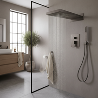 Luxury Gun Metal Built-in Rain Shower