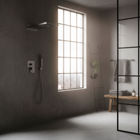 Luxury Gun Metal Built-in Rain Shower