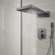 Luxury Gun Metal Built-in Rain Shower