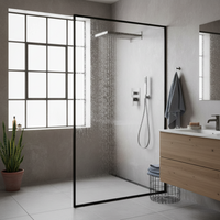 Luxury Gun Metal Built-in Rain Shower