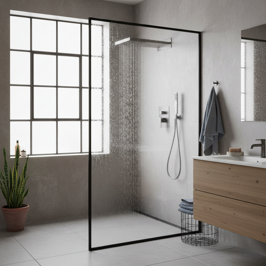 Luxe Gun Metal Inbouw Regendouche