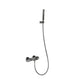 Gun metal thermostatische badkraan met handdouche