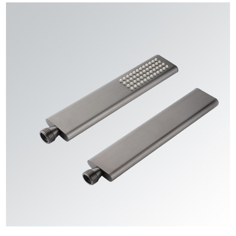 Gun metal thermostatische badkraan met handdouche