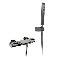 Gun metal thermostatische badkraan met handdouche