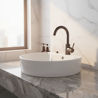 Gun Metal Waschtischarmatur mit drehbarem Hals