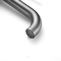 Gun metal wastafelkraan laag model met keramische schijven