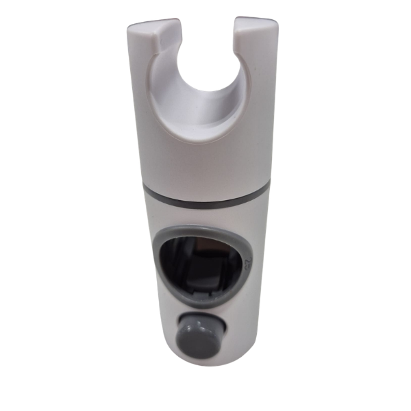 Witte handdouchehouder voor glijstang 25 mm