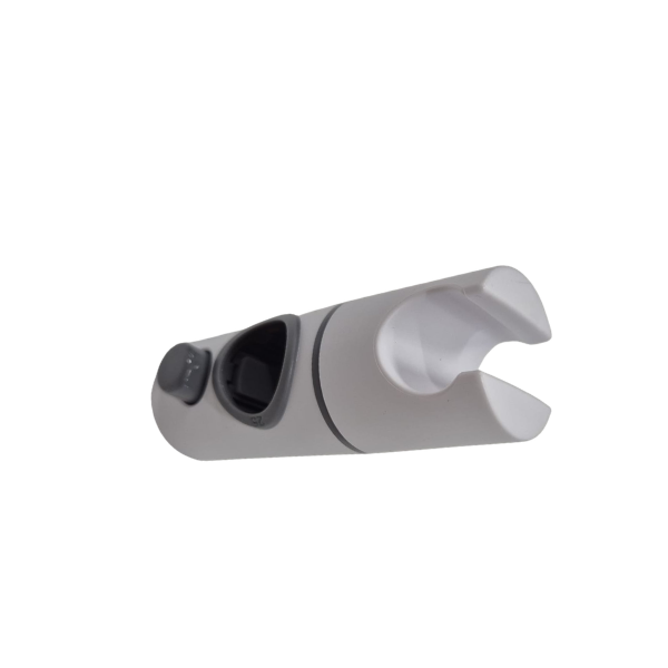 Witte handdouchehouder voor glijstang 25 mm