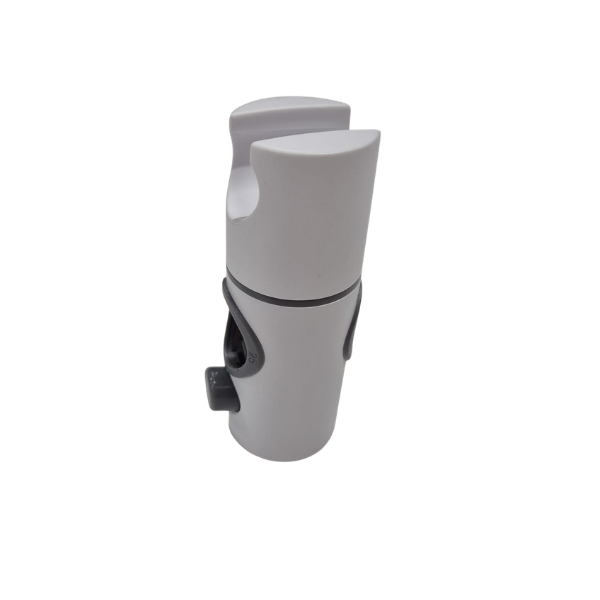 Witte handdouchehouder voor glijstang 25 mm