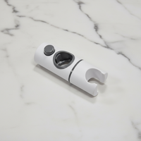 Witte handdouchehouder voor glijstang 25 mm