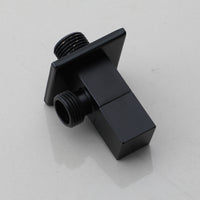 Zwarte hoekstopkraan vierkant 1/2"