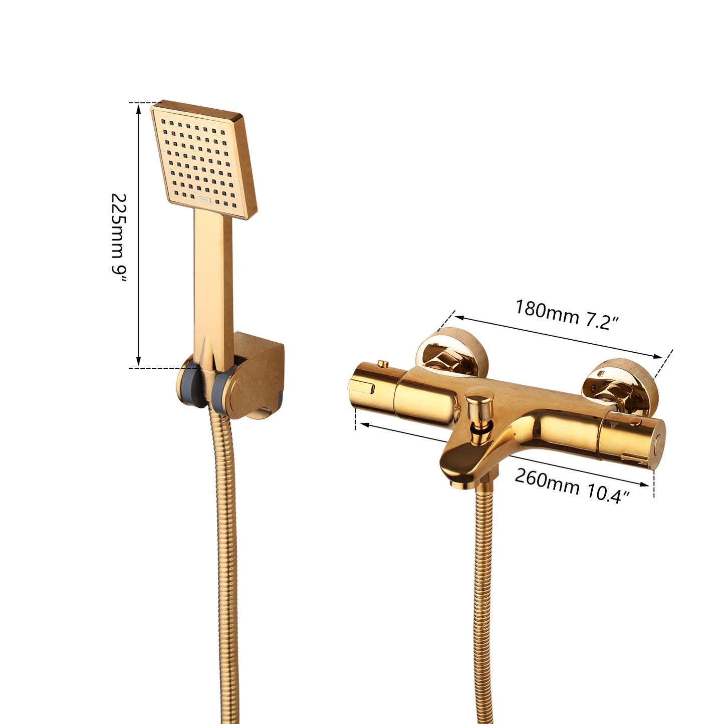 Thermostatische gouden badkraan