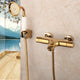 Gold Thermostat-Badewannenarmatur