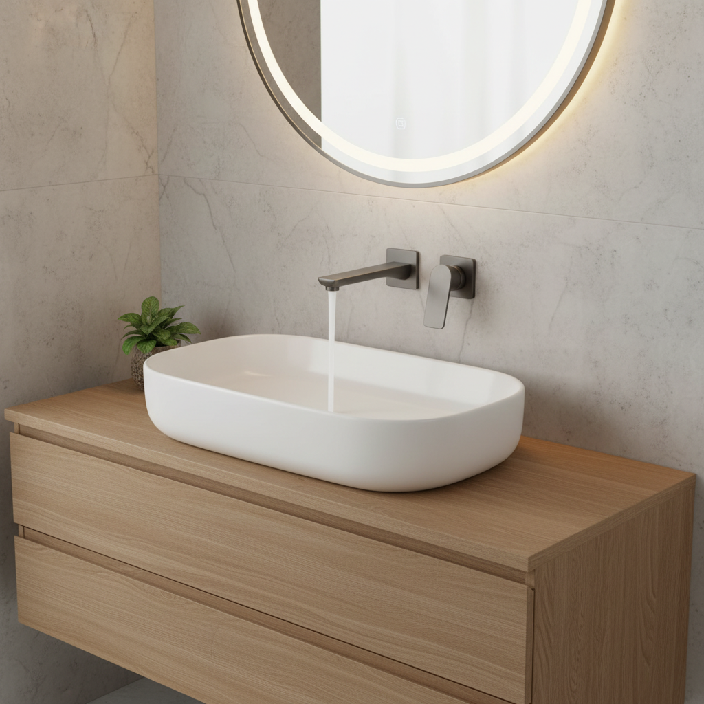 Built-in wall tap gun metal mixer tap