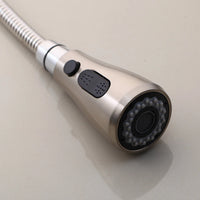 Geborsteld nikkel keukenkraan met uittrekbare sproeikop