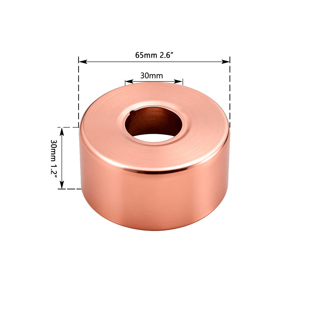 Koper kleurige badrozet 30 mm dik