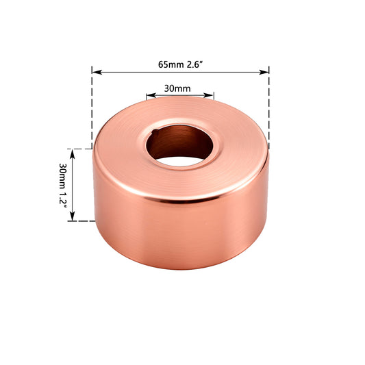 Koper kleurige badrozet 30 mm dik