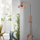 Nostalgic Copper-Colored Surface-Mounted Rain Shower with a Classic Look
