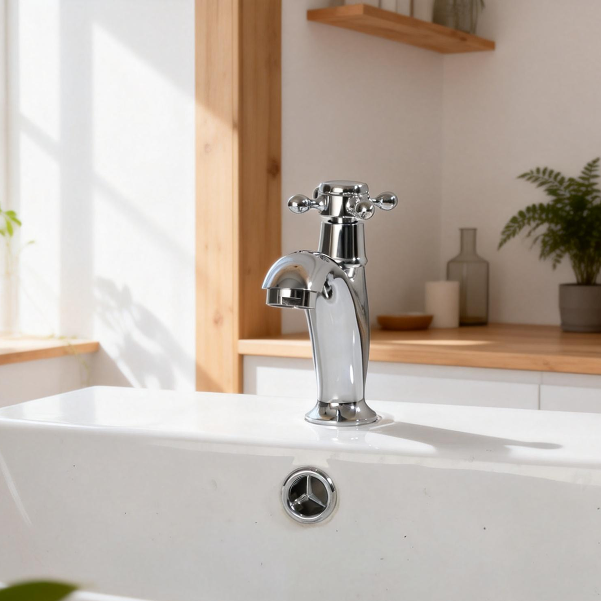 Nostalgische chroom koudwaterkraan