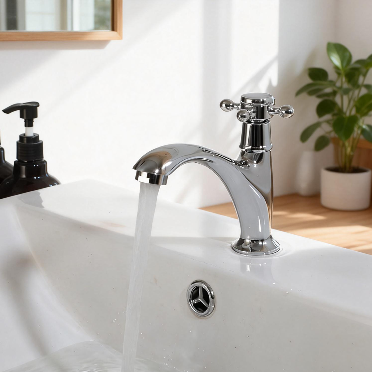 Nostalgische chroom koudwaterkraan