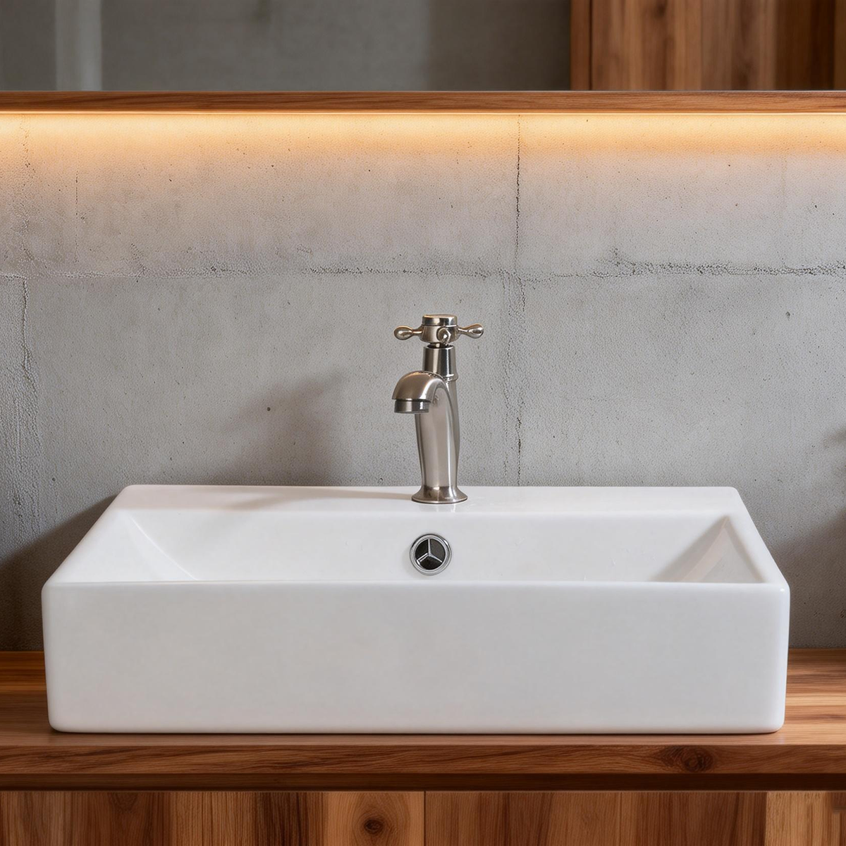 Nostalgische geborsteld nikkel koudwaterkraan