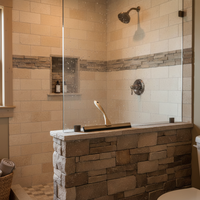 Bronskleurige luxe raamwisser voor de badkamer