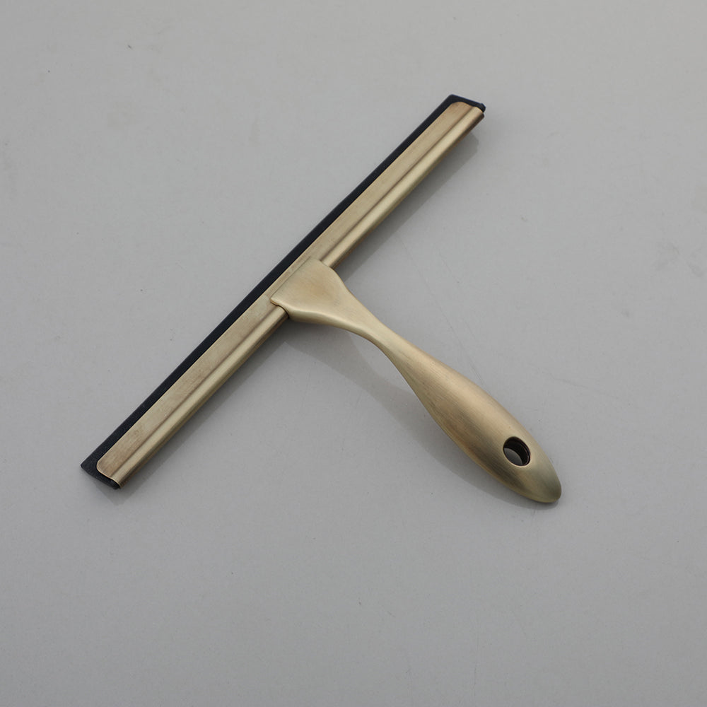 Bronskleurige luxe raamwisser voor de badkamer