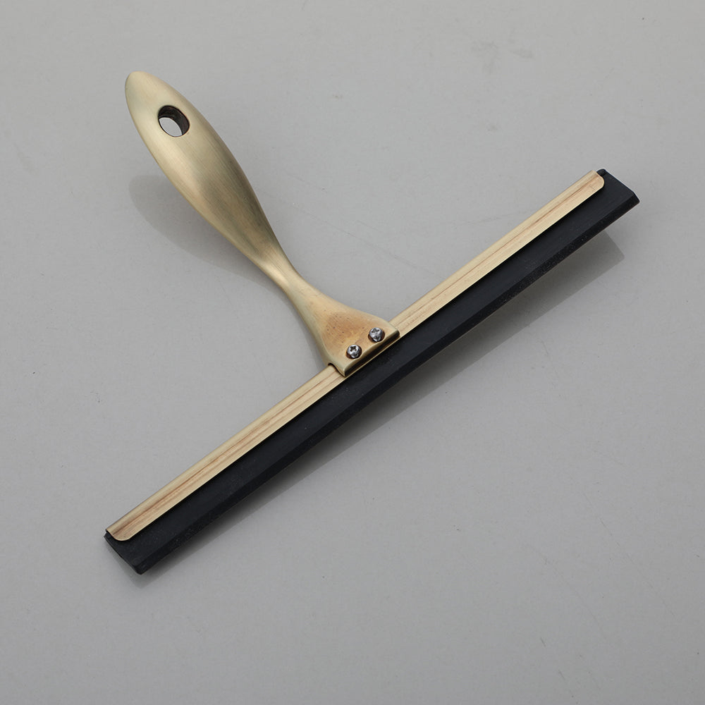 Bronskleurige luxe raamwisser voor de badkamer