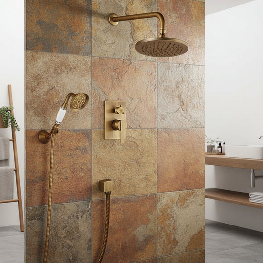 Nostalgische Inbouw Doucheset - Antiek Brons