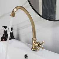 Nostalgische koudwater kraan brons