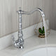 Chrome mixer tap with a rustic look