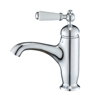 Chroom nostalgische wastafelkraan met keramische hendel