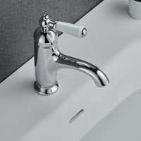 Chroom nostalgische wastafelkraan met keramische hendel