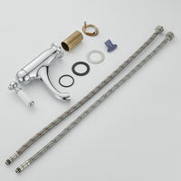 Chroom nostalgische wastafelkraan met keramische hendel