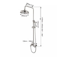 Opbouw regendouche – geborsteld nikkel