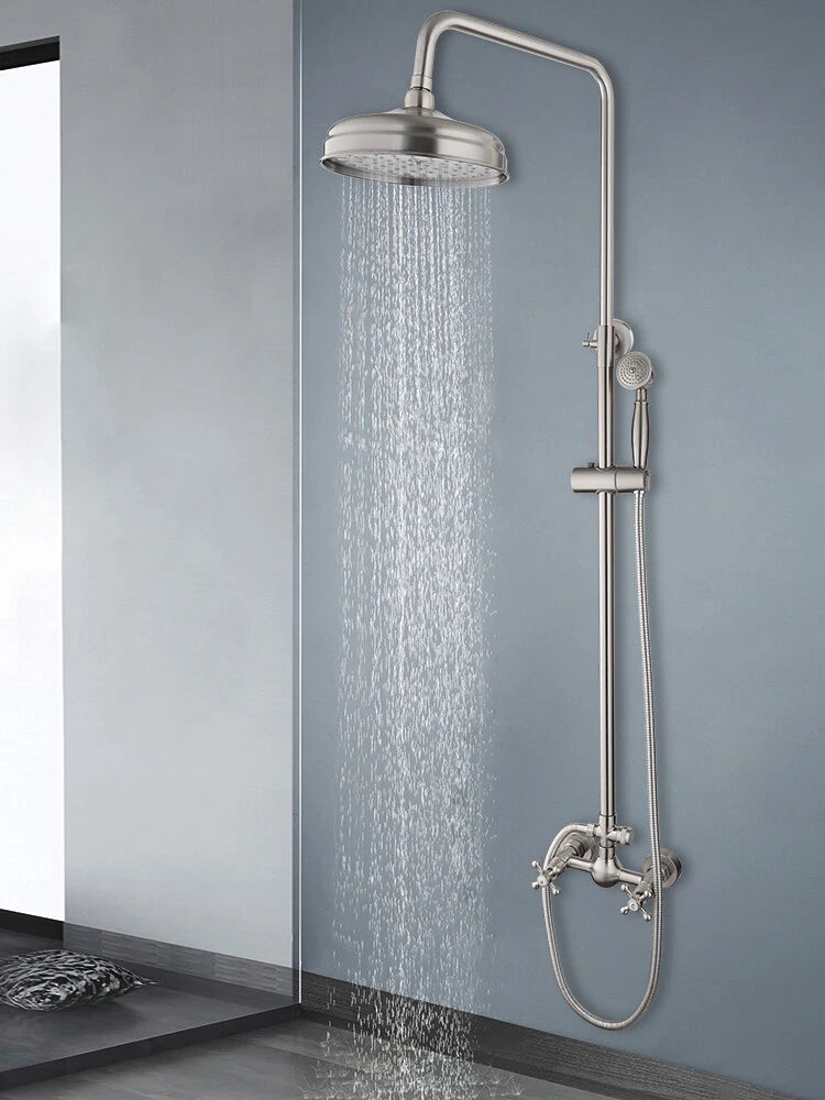 Opbouw regendouche – geborsteld nikkel