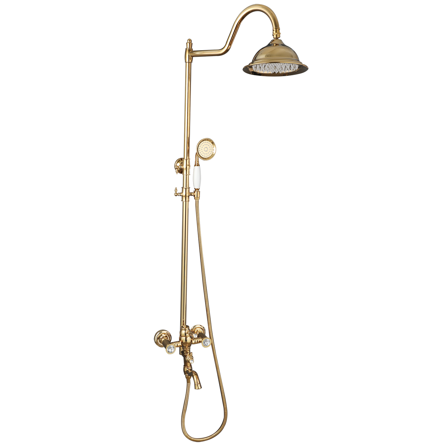 Nostalgische goldfarbene Regendusche