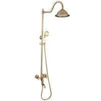 Nostalgische goldfarbene Regendusche