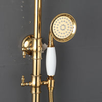 Nostalgische goldfarbene Regendusche