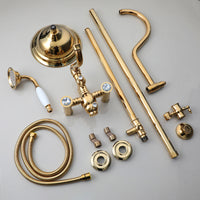 Nostalgische goldfarbene Regendusche