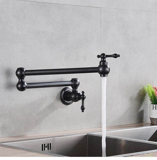 Country-style swivel cold water tap – black 