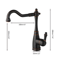 Country washbasin tap oil bronze color 