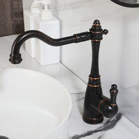 Country washbasin tap oil bronze color 