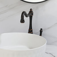 Country washbasin tap oil bronze color 