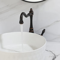 Country washbasin tap oil bronze color 