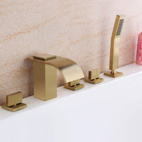 5-delige waterval badkraan – geborsteld goud