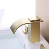 5-delige waterval badkraan – geborsteld goud