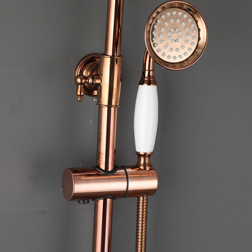 Luxueuze opbouw regendouche – roségoud