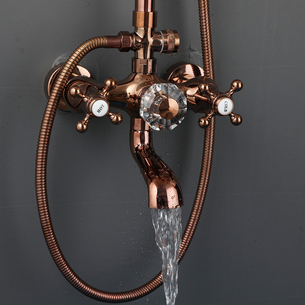 Luxueuze opbouw regendouche – roségoud